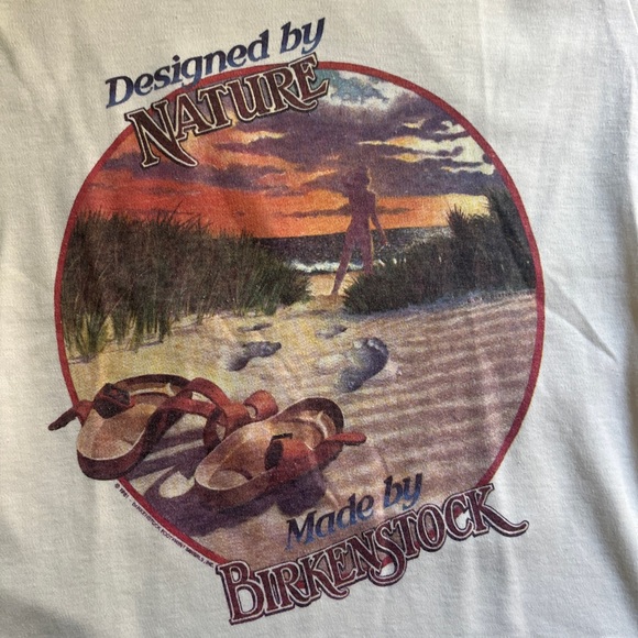 Honestly deciding if I should even sell this gem, Vintage Birkenstock T-Shirt - Picture 2 of 4
